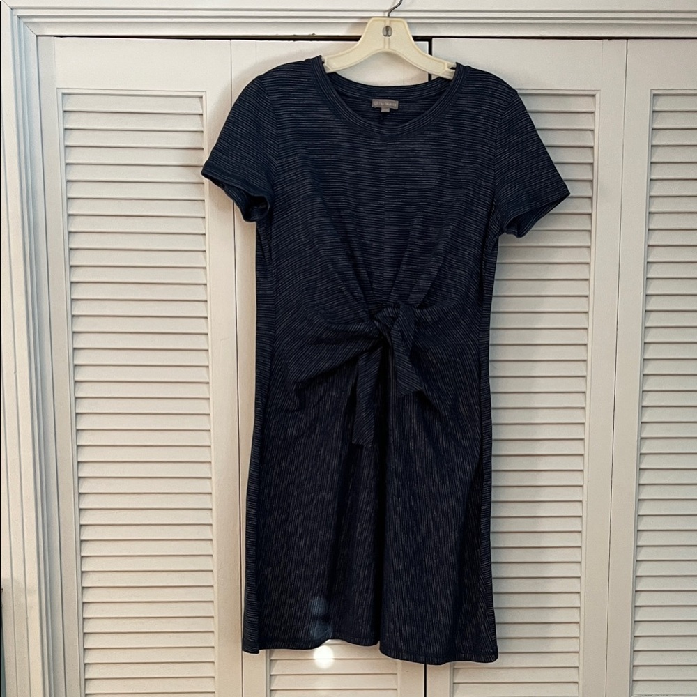 Talbots Navy Striped Knit Dress